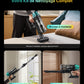 Publicité pour un kit d'accessoires d'aspirateur, intitulée « Votre Kit de Nettoyage Complet ». L'image montre trois accessoires : une brosse pour matelas (indiquée comme vendue séparément), une brosse 2-en-1 pour les meubles et un suceur plat pour les espaces étroits. Chaque accessoire est présenté dans une vignette avec une illustration de son utilisation. Le design est moderne et épuré sur un fond d'intérieur domestique.