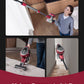 Person using a vacuum cleaner in a home setting with text 'Clean Home from A to Z'.